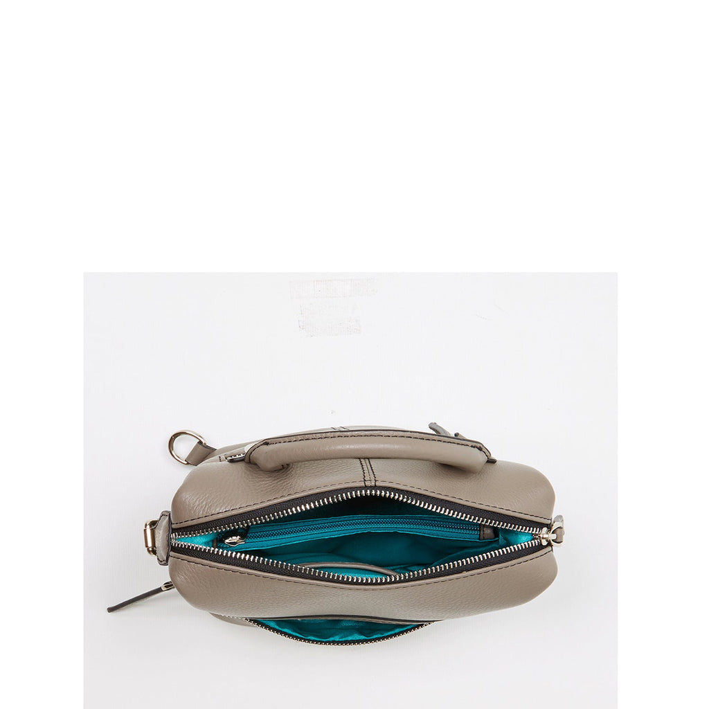 Gray Leather Backpack Purse for Women Convertible Crossbody Bag Medium