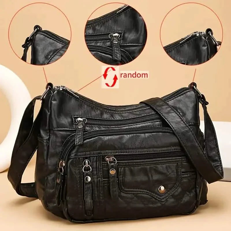 Multi Zipper Crossbody Bag